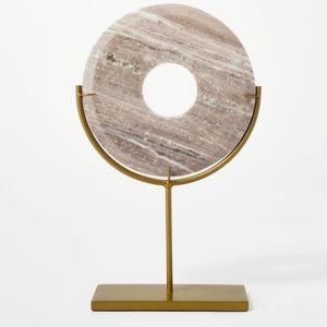 STUDIO MCGEE NEW marble disc decorative object -large 16.5”